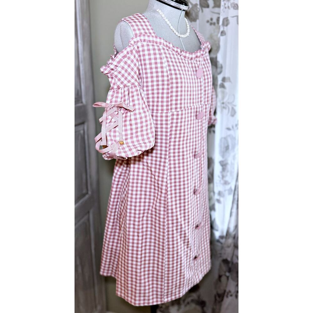 Liz Lisa Pink Gingham Check Mini Dress Jfashion Gyaru Himekaji Shoujo Girl Japan - Picture 10 of 16